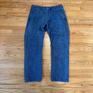 Buck Mason Indigo Canvas Officer Trousers 30/28